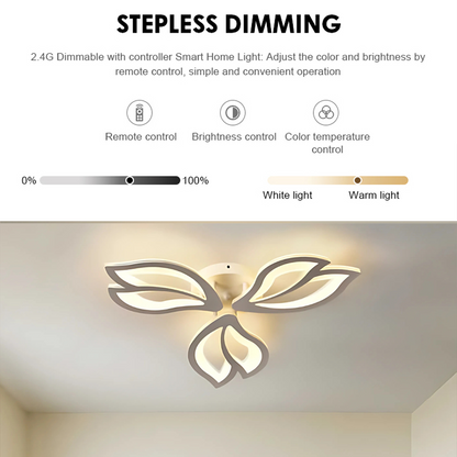 LED полилей с дистанционно управление LILY 40W, 3 елемента, Студена/Топла/Неутрална светлина, Димируем, Бял LED полилей с дистанционно управление Заглавие по подразбиране Alessandro Design