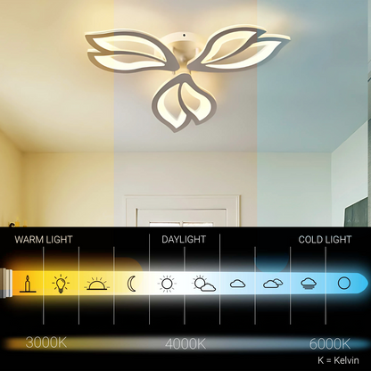 LED полилей с дистанционно управление LILY 40W, 3 елемента, Студена/Топла/Неутрална светлина, Димируем, Бял LED полилей с дистанционно управление Заглавие по подразбиране Alessandro Design
