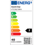 LED полилей с дистанционно управление LILY 40W, 3 елемента, Студена/Топла/Неутрална светлина, Димируем, Бял LED полилей с дистанционно управление Заглавие по подразбиране Alessandro Design