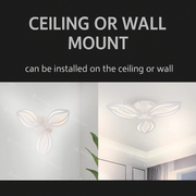 LED полилей с дистанционно управление ORCHID 40W, 3 венчелистчета, студена/топла/неутрална светлина, димиране, бял LED полилей с дистанционно управление Default Title Alessandro Design