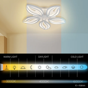 LED полилей с дистанционно управление ORCHID 66W, 5 венчелистчета, Студена/Топла/Неутрална светлина, Димируем, Бял LED полилей с дистанционно управление Default Title Alessandro Design