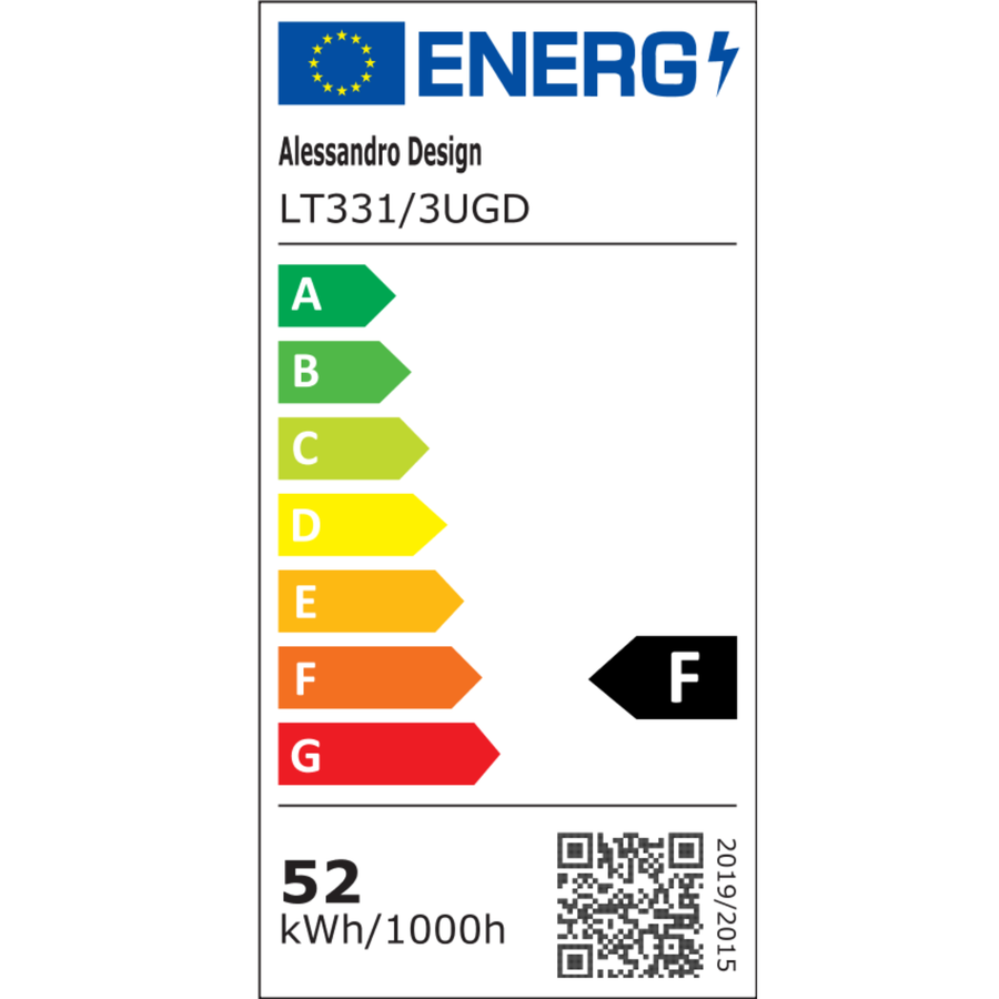Lustra LED suspendata cu Telecomanda RIMINI 52W, 3 Elemente, lumina Rece/Calda/Neutra, Dimabila, Auriu Lustre LED cu Telecomanda Default Title Alessandro Design