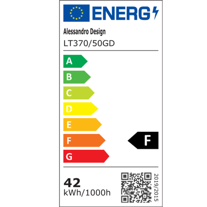 Lustra LED suspendata FAUSTO II, 42W, lumina Rece/Calda/Neutra, Inaltime Reglabila, Auriu Lustre Moderne Default Title Alessandro Design