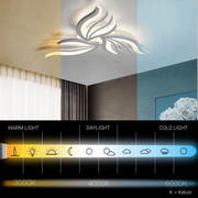 LED полилей с дистанционно управление SAKURA 37W, 3 венчелистчета, студена/топла/неутрална светлина, димируем, бял LED полилей с дистанционно управление Default Title Alessandro Design