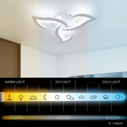 LED полилей с дистанционно LOTUS 32W, 3 венчелистчета, Студена/Топла/Неутрална светлина, Димируем, Бял LED полилей с дистанционно управление Заглавие по подразбиране Alessandro Design