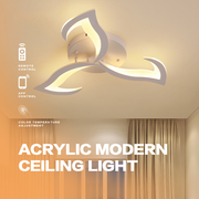 LED полилей с дистанционно LOTUS 32W, 3 венчелистчета, Студена/Топла/Неутрална светлина, Димируем, Бял LED полилей с дистанционно управление Заглавие по подразбиране Alessandro Design