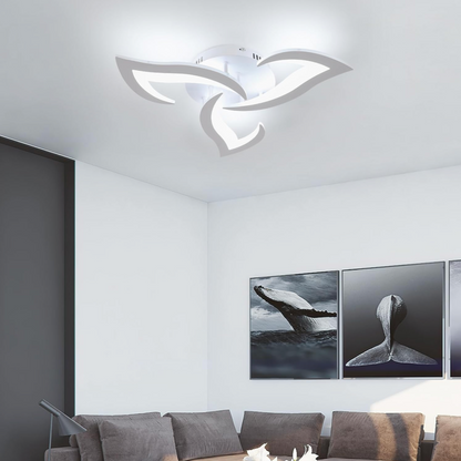 LED полилей с дистанционно LOTUS 32W, 3 венчелистчета, Студена/Топла/Неутрална светлина, Димируем, Бял LED полилей с дистанционно управление Заглавие по подразбиране Alessandro Design