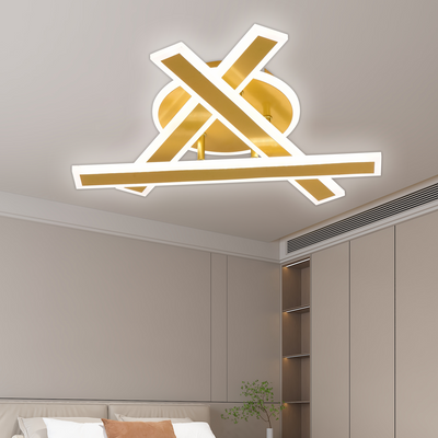 LED полилей с дистанционно управление LT755/3GD, 62.2W, 40*5.5*10, IP20, студена/топла/неутрална светлина, димируем, злато, желязо, плексиглас