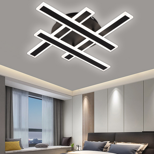 LED полилей с дистанционно управление ZYRON Magno, 80W, 4 елемента, студена/топла/неутрална светлина, димируем, черен, метал, плексиглас LED полилеи с дистанционно управление Заглавие по подразбиране Alessandro Design