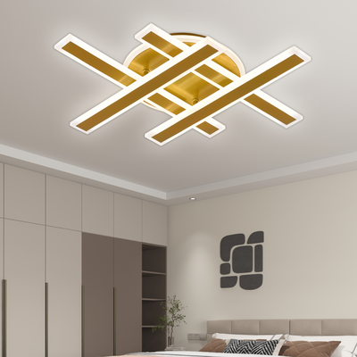 LED полилей с дистанционно управление LT755/4GD, 85W, 46*5.5*7.5, IP20, студена/топла/неутрална светлина, димируем, злато, желязо, плексиглас
