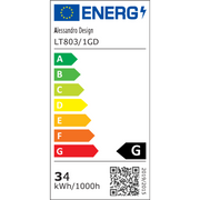 Окачен LED полилей, ANINA, 34W, 1 кръг, диаметър 50 см, студена/топла/неутрална светлина 3000K/4000K/6000K, димируем, лъскаво златисто бяло, регулируема височина, метални и акрилни LED полилеи с дистанционно управление Заглавие по подразбиране Alessandro Design