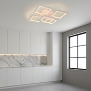 LED полилей с дистанционно управление ZOE 70W, 5 квадрата, студена/топла/неутрална светлина, димируем, бял LED полилей с дистанционно управление Заглавие по подразбиране Alessandro Design
