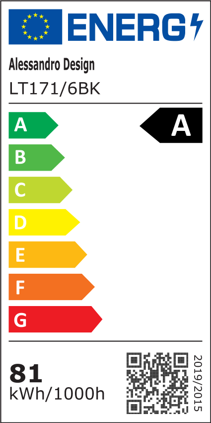 LED полилей с дистанционно управление LINEX, 81W, 6 елемента, линейна, студена/топла/неутрална светлина, димируем, черен LED полилей с дистанционно управление Заглавие по подразбиране Alessandro Design