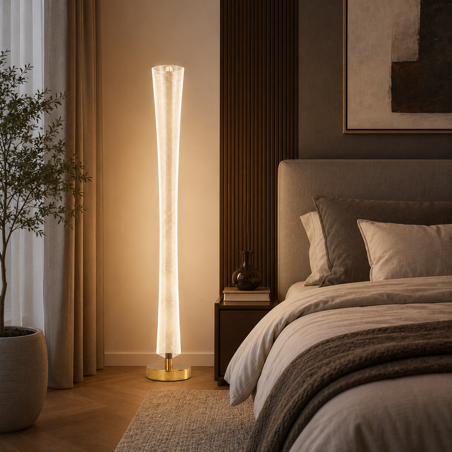 Модерна LED лампа Augustinus 40W 127Cm Топла/Неутрална/Студена Златна светлина