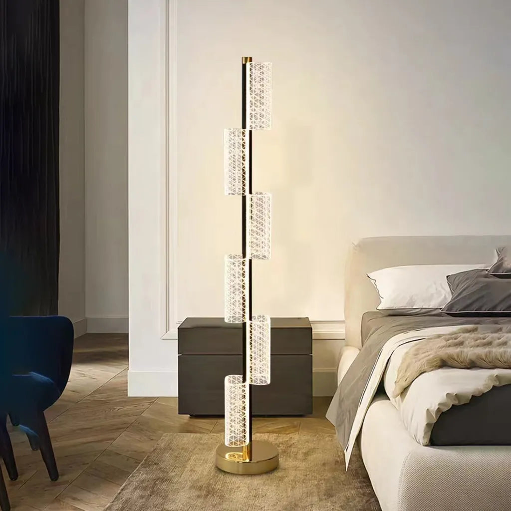 LED подова лампа 40W Modern Austin 125Cm 3000/4000/6000K Бели абажури и подови лампи Заглавие по подразбиране Alessandro Design