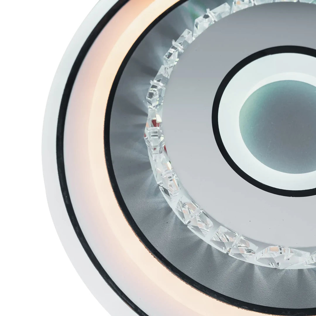 LED кристален полилей MITA 28W, диаметър 20 см, кръгла, студена/топла/неутрална светлина, бяла LED полилеи Заглавие по подразбиране Alessandro Design