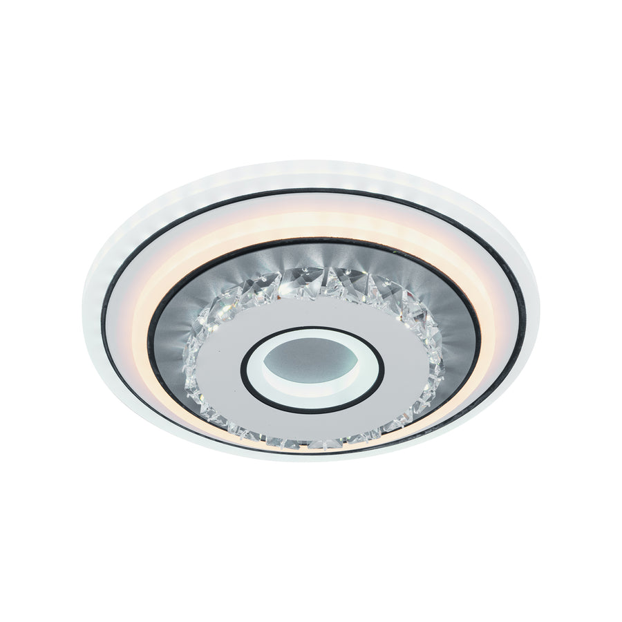 LED кристален полилей MITA 28W, диаметър 20 см, кръгла, студена/топла/неутрална светлина, бяла LED полилеи Заглавие по подразбиране Alessandro Design