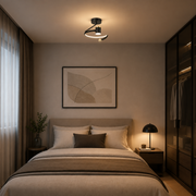 LED полилей, 34W, 24см диаметър, студена/гореща/неутрална светлина, черна