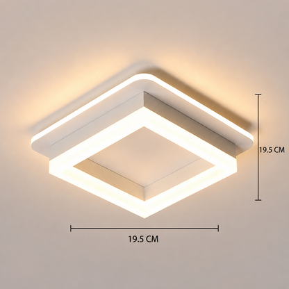 MODERN LED полилей 26W, размер 19.5x19.5, квадрат, студена/топла/неутрална светлина, бял