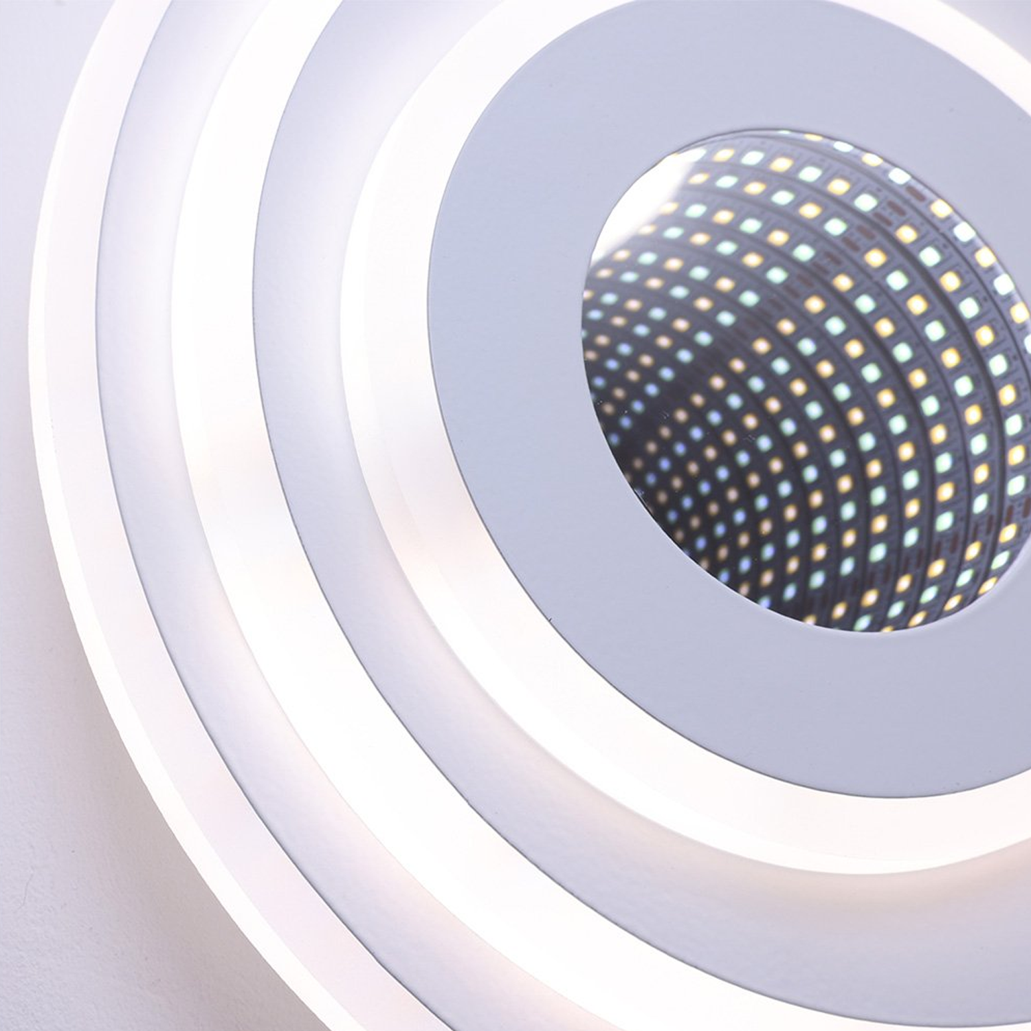 LED полилей NEXA ROTUND 3D 39W, студена/топла/неутрална светлина, бели LED полилеи Заглавие по подразбиране Alessandro Design