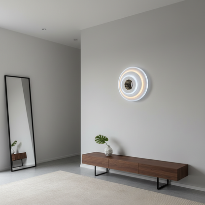 LED полилей NEXA ROTUND 3D 39W, студена/топла/неутрална светлина, бели LED полилеи Заглавие по подразбиране Alessandro Design