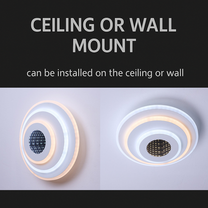 LED полилей NEXA ROTUND 3D 39W, студена/топла/неутрална светлина, бели LED полилеи Заглавие по подразбиране Alessandro Design