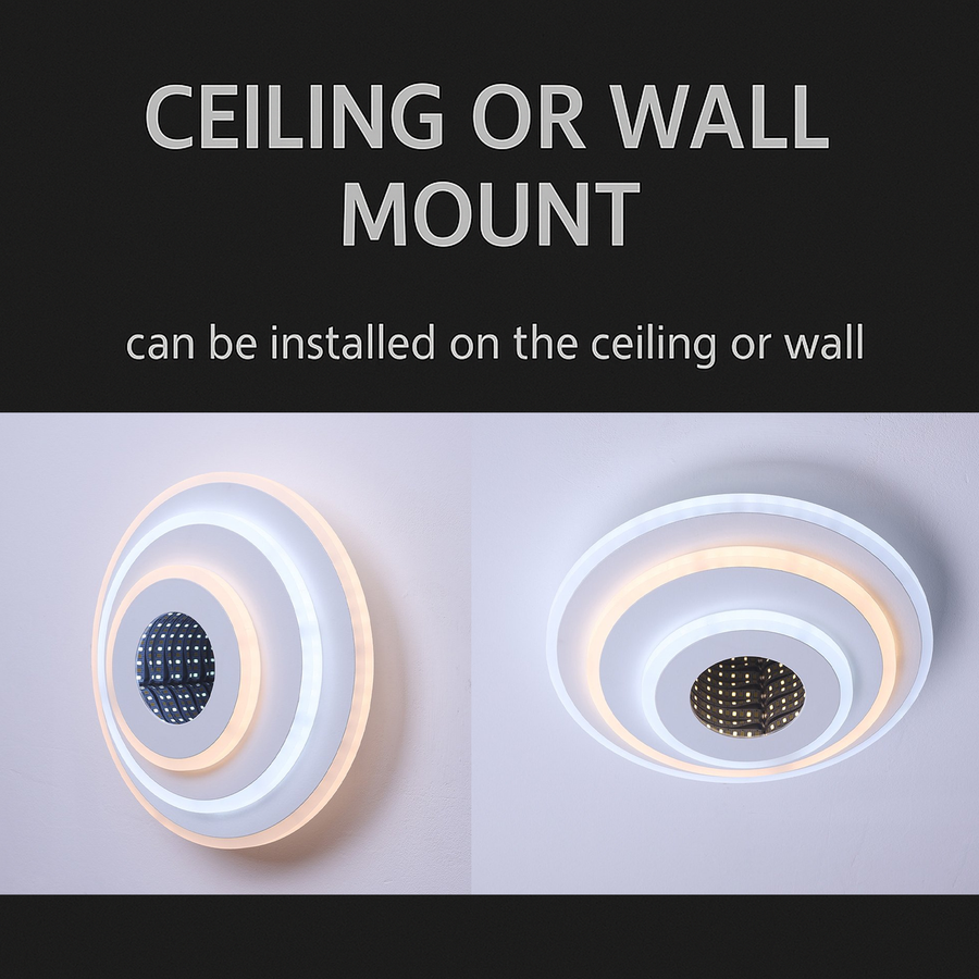 LED полилей NEXA ROTUND 3D 39W, студена/топла/неутрална светлина, бели LED полилеи Заглавие по подразбиране Alessandro Design