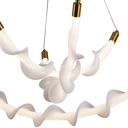 Lustra LED Suspendata Acril UNDA Crown, 28W, Lumina Calda/Neutra/Rece 3000/4000/6000K, Alb, Inaltime Reglabila, Metal si Acril Lustre Moderne Default Title Alessandro Design