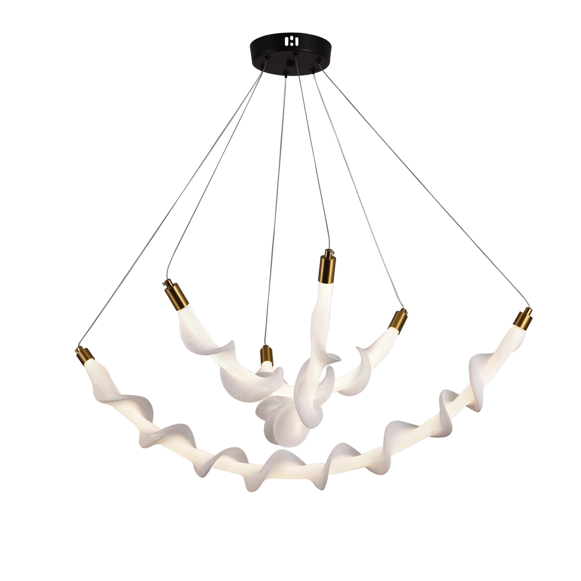Lustra LED Suspendata Acril UNDA Crown, 28W, Lumina Calda/Neutra/Rece 3000/4000/6000K, Alb, Inaltime Reglabila, Metal si Acril Lustre Moderne Default Title Alessandro Design