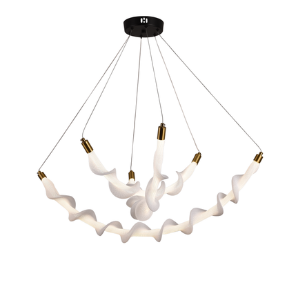 Lustra LED Suspendata Acril UNDA Crown, 28W, Lumina Calda/Neutra/Rece 3000/4000/6000K, Alb, Inaltime Reglabila, Metal si Acril Lustre Moderne Default Title Alessandro Design