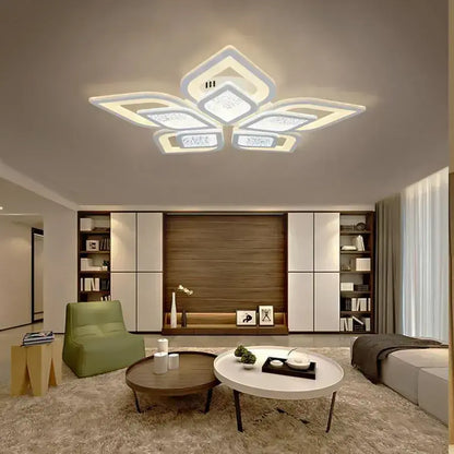 LED полилей с дистанционно управление DALIA 170W, 5 венчелистчета, студена/топла/неутрална светлина, димируем, бял LED полилей с дистанционно управление Заглавие по подразбиране Alessandro Design