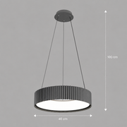 Lustra LED cu telecomanda SCHECTE, 3000K/4000K/6000K, 70W, Metal și Plastic, Gri