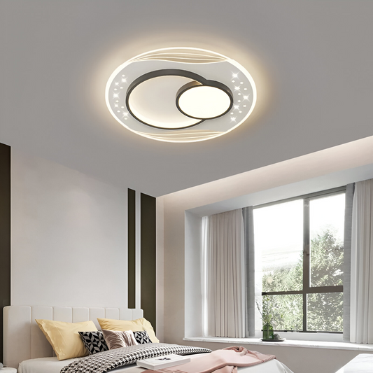 Lustra LED cu telecomanda SERPENTA 51W, Rotunda, lumina Rece/Calda/Neutra, Dimabila, Negru Lustre LED cu Telecomanda Default Title Alessandro Design
