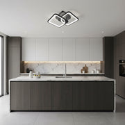 LED полилей с дистанционно управление ZOE 27W, 2 квадрата, студена/топла/неутрална светлина, димируем, черен LED полилей с дистанционно управление Default Title Alessandro Design