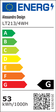 LED полилей с дистанционно управление и кристал DAISY 53W, 4 елемента, Студена/Топла/Неутрална светлина, Димируем, Бял