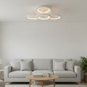 LED полилей с дистанционно управление и кристал DAISY 53W, 4 елемента, студена/топла/неутрална светлина, димируем, бял LED полилей с дистанционно управление Default Title Alessandro Design