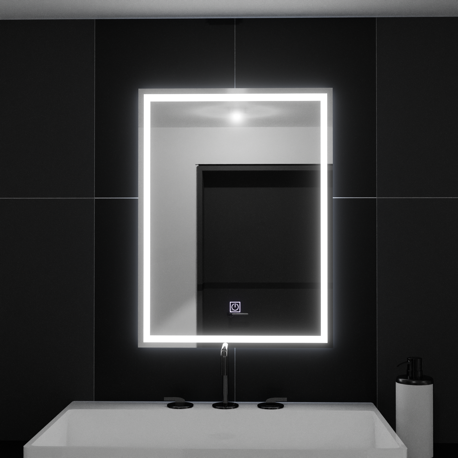 Правоъгълно LED огледало, 50x70 см, РАМКА Basic Touch Mirrors Korman C Default Title Alessandro Design