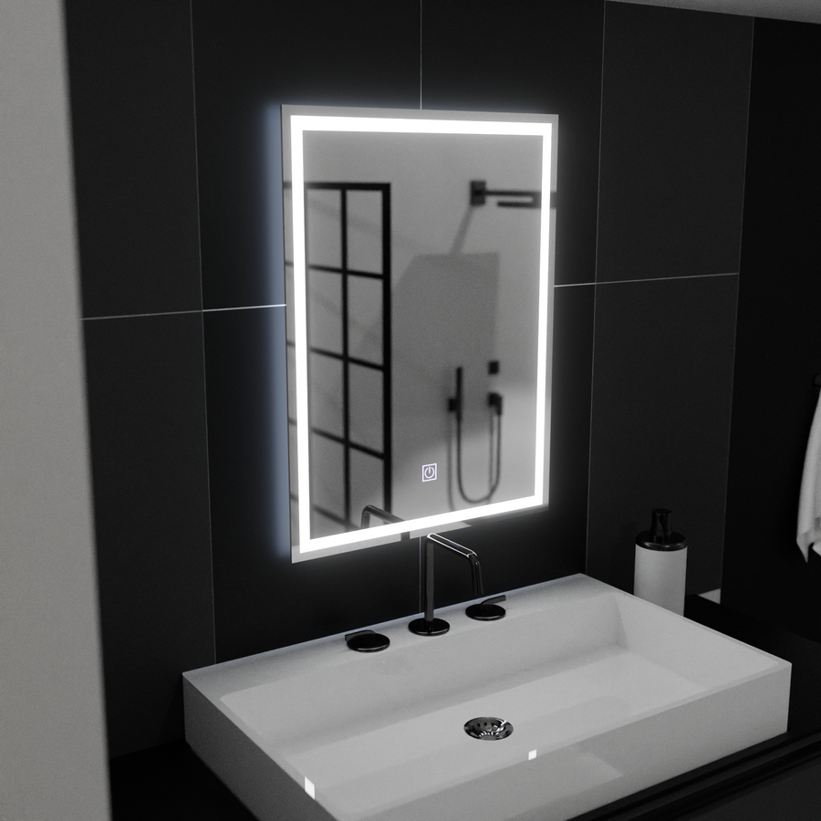 Правоъгълно LED огледало, 50x70 см, РАМКА Basic Touch Mirrors Korman C Default Title Alessandro Design