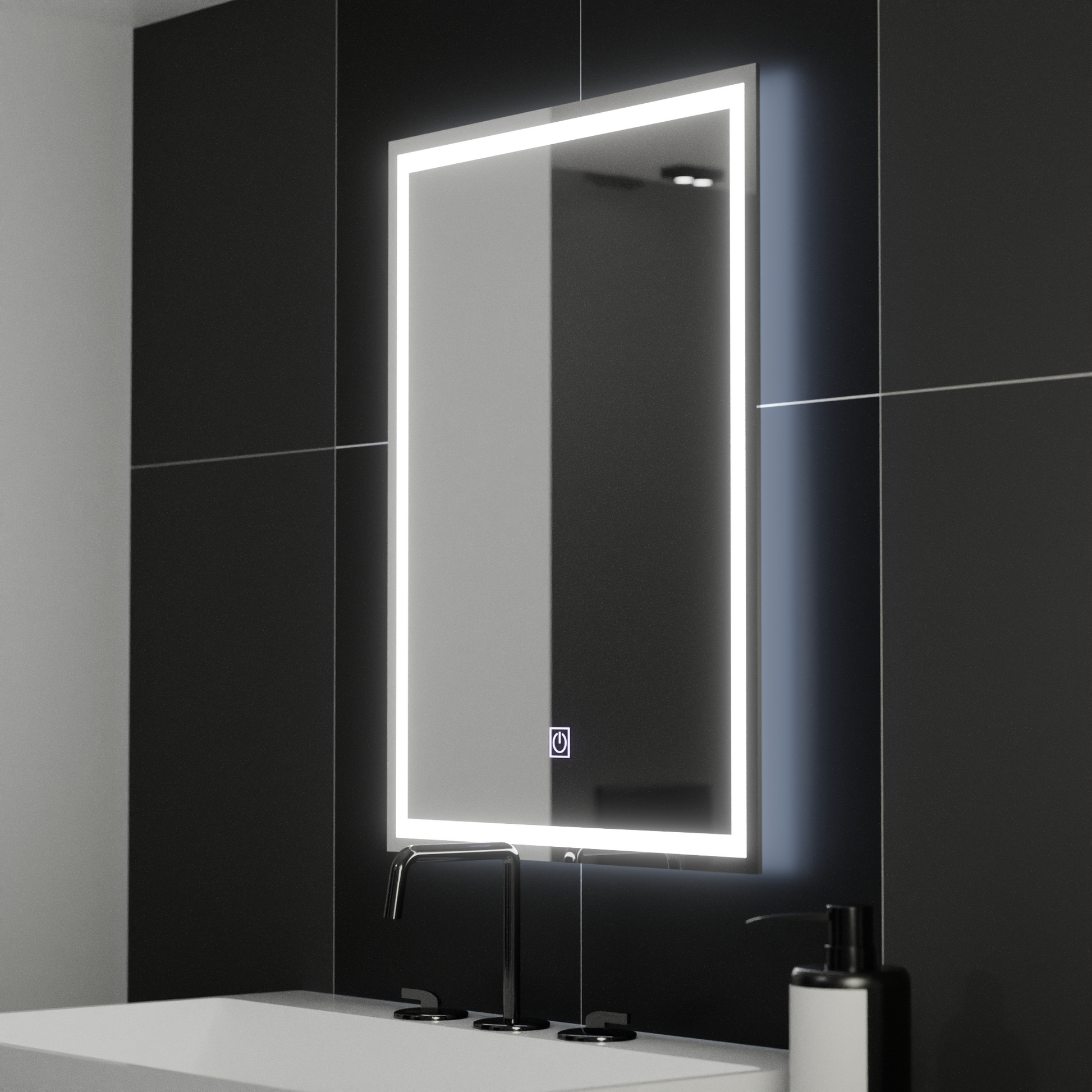 Правоъгълно LED огледало, 50x70 см, РАМКА Basic Touch Mirrors Korman C Default Title Alessandro Design