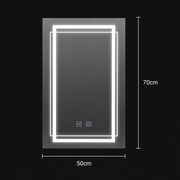 Правоъгълно LED огледало, 50x70см, KOVEN Touch, система против запотяване, димиране