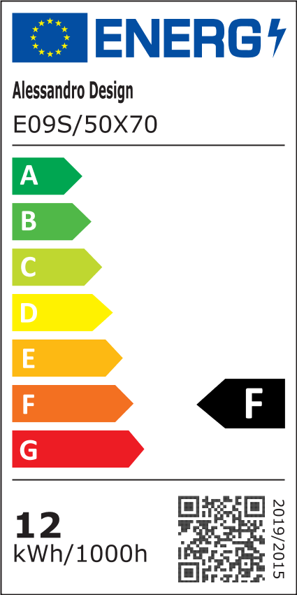 Правоъгълно LED огледало, 50x70cm, RADIANTE Touch, Demister System, Dimable