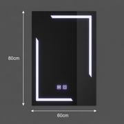 Правоъгълно LED огледало, 60x80cm, ECLISSA Touch, Demister System, Dimable