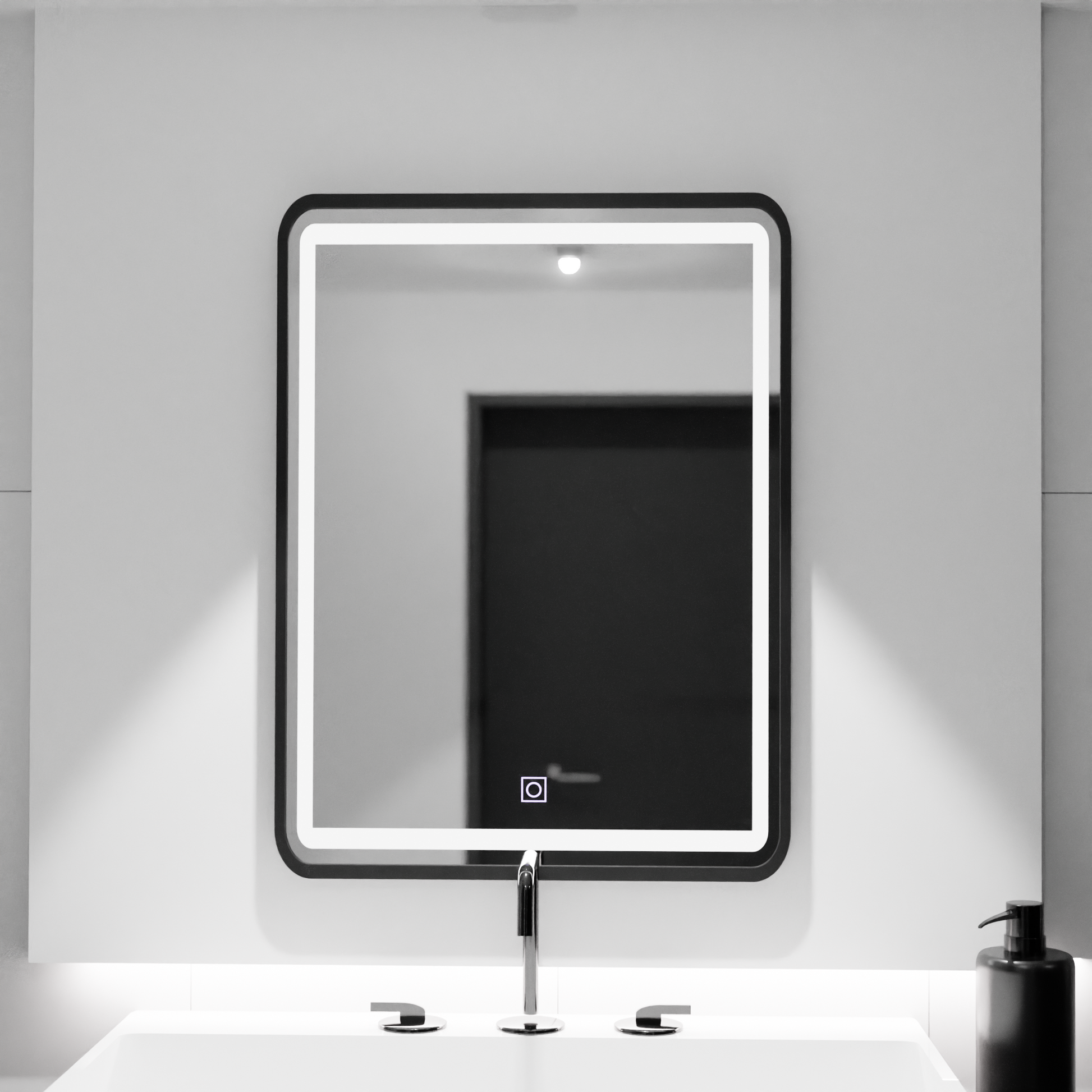 Правоъгълно LED огледало, 60x80cm, абажур Basic Touch Mirrors Korman C Заглавие по подразбиране Alessandro Design