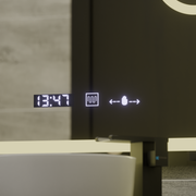 Правоъгълно LED огледало, 75x90 см, Eclat MotionGlow Marcello, система против запотяване, часовник и термометър, козметична лупа, димируеми огледала Marcello Заглавие по подразбиране Alessandro Design