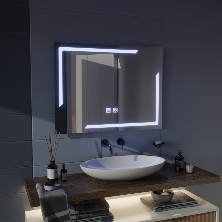 Правоъгълно LED огледало, 80x60cm, ECLISSA Touch, Demister System, Dimmable Mirrors Korman E Заглавие по подразбиране Alessandro Design