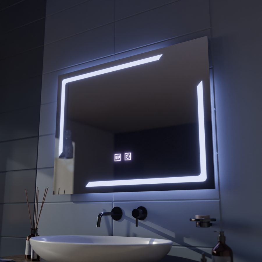 Правоъгълно LED огледало, 80x60cm, ECLISSA Touch, Demister System, Dimmable Mirrors Korman E Заглавие по подразбиране Alessandro Design