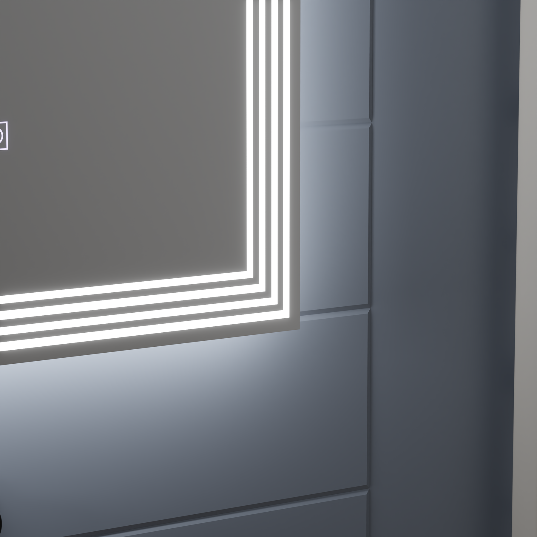 Правоъгълно LED огледало, Demister, 50x70cm, ADIS Basic Touch Mirrors Korman E Заглавие по подразбиране Alessandro Design
