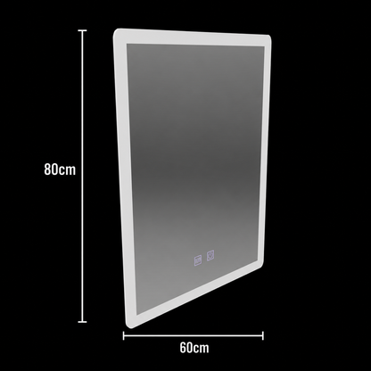 Правоъгълно LED огледало, 60x80cm, Touch VENERA, Demister System, Dimable
