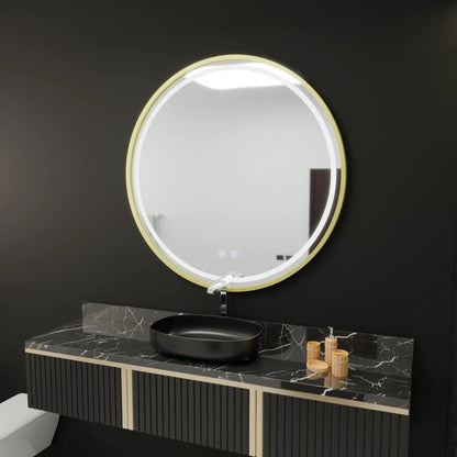 LED кръгло огледало, 50 см, Glanz Touch, система против запотяване, димируеми огледала Korman E Заглавие по подразбиране Alessandro Design