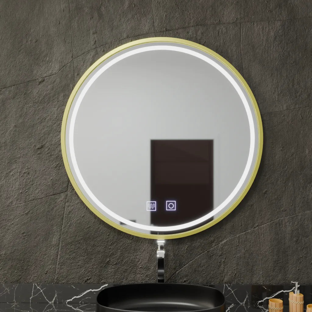 LED кръгло огледало, 50 см, Glanz Touch, система против запотяване, димируеми огледала Korman E Заглавие по подразбиране Alessandro Design
